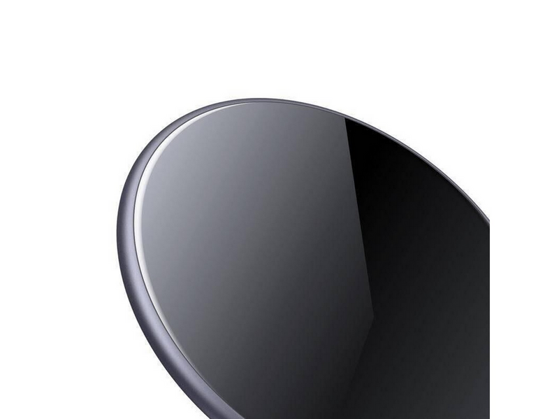 CRONG PowerSpot Fast Wireless Charger – Aluminum 15W USB-C Qi Wireless Charger with Tempered Glass Cover (Shadow Black)