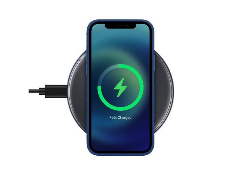 CRONG PowerSpot Fast Wireless Charger – Aluminum 15W USB-C Qi Wireless Charger with Tempered Glass Cover (Shadow Black)