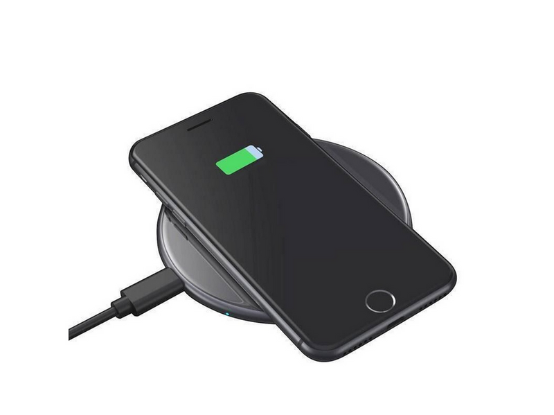 CRONG PowerSpot Fast Wireless Charger – Aluminum 15W USB-C Qi Wireless Charger with Tempered Glass Cover (Shadow Black)