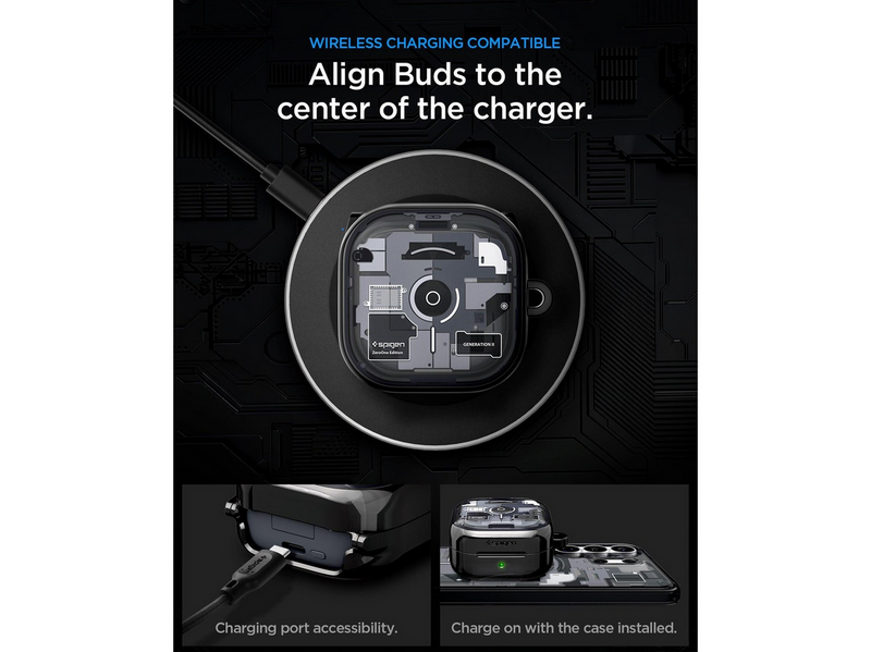 Spigen Ultra Hybrid - zero one black - Samsung Galaxy Buds 4 Pro/4