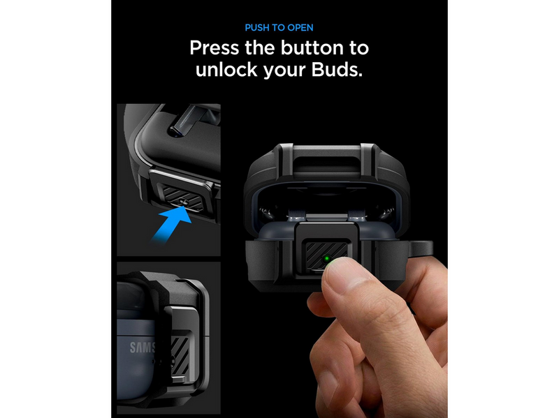 Spigen Lock Fit - matte black - Samsung Galaxy Buds 4 Pro/4