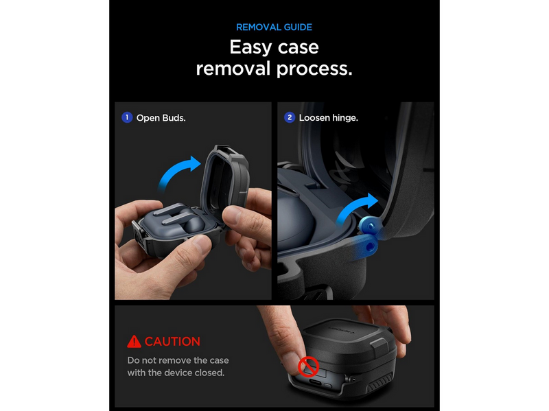 Spigen Lock Fit - matte black - Samsung Galaxy Buds 4 Pro/4