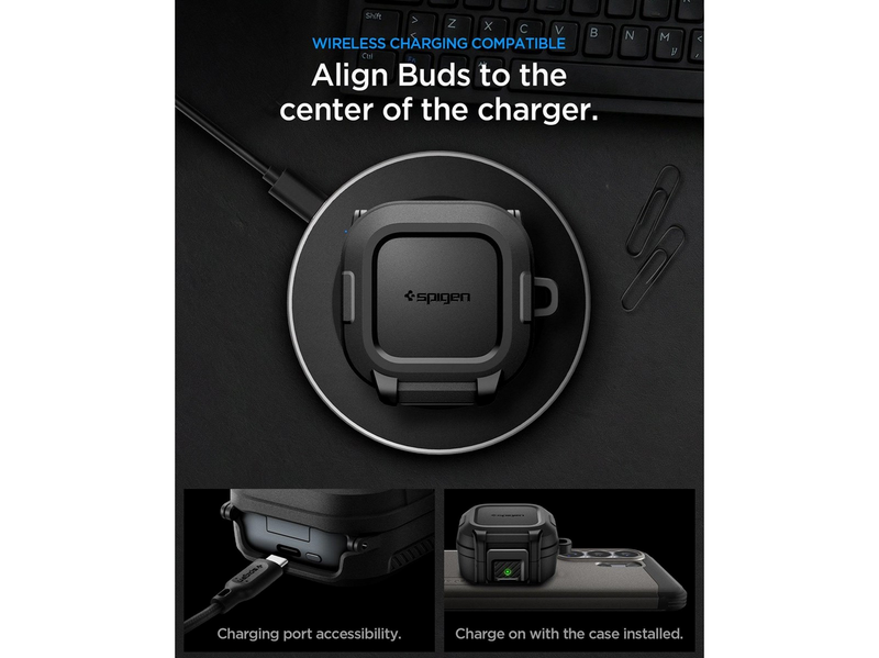 Spigen Lock Fit - matte black - Samsung Galaxy Buds 4 Pro/4