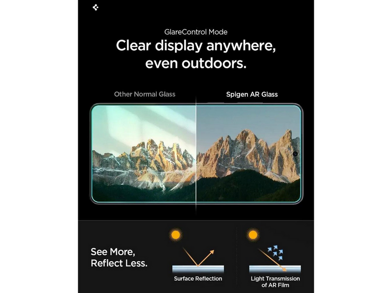 Spigen Glass tR EZ Fit Pro Anti Reflection 2 Pack - transparency - Samsung Galaxy S26