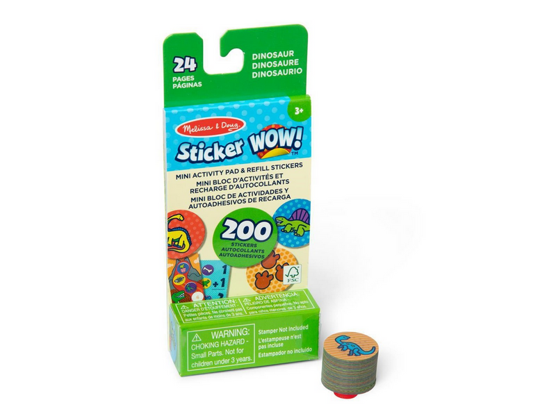 Melissa & Doug Sticker Wow! Mini Activity Pad & Refill Stickers : Dinosaur