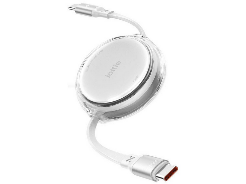 iOttie 100W Retractable USB-C Cable 2 Pack - white