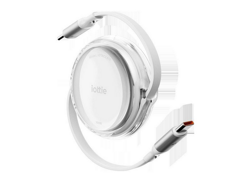 iOttie 100W Retractable USB-C Cable 2 Pack - white