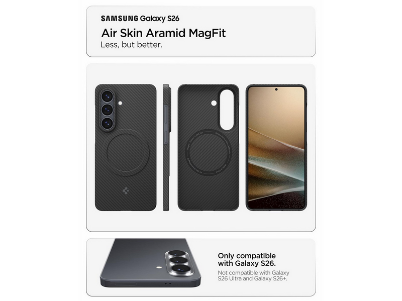 Spigen Air Skin Aramid MagSafe - black - Samsung Galaxy S26