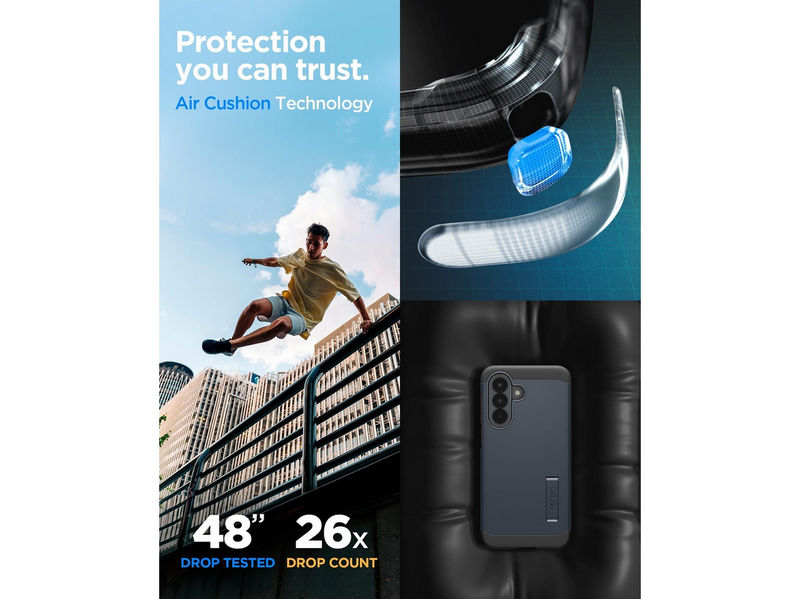 Spigen Tough Armor - metal slate - Samsung Galaxy A57 5G