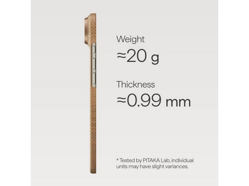 PITAKA Ultra-Slim Case - Golden Glint - iPhone Air