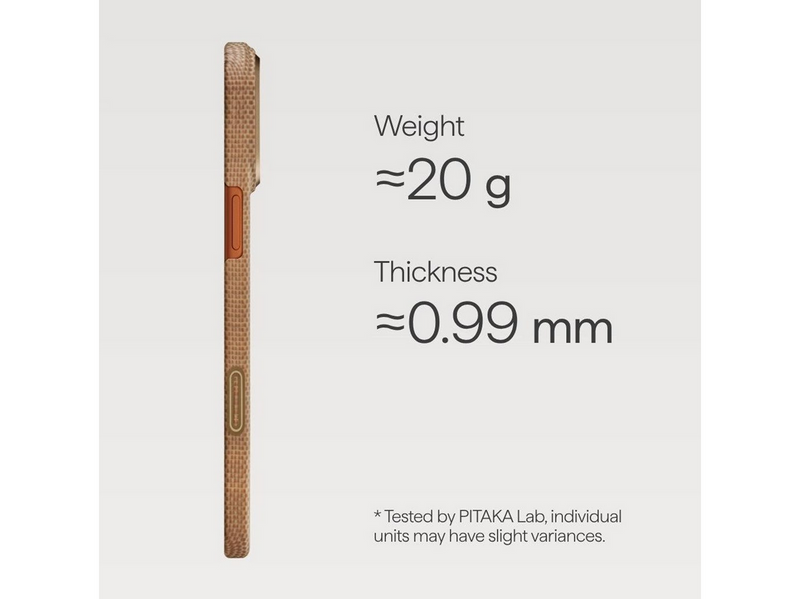 PITAKA Ultra-Slim Case - Golden Glint - iPhone 17 Pro