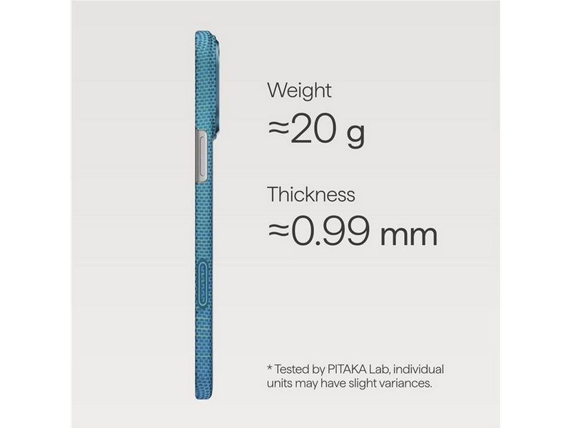 PITAKA Ultra-Slim Case - Lucid Blue - iPhone 17 Pro