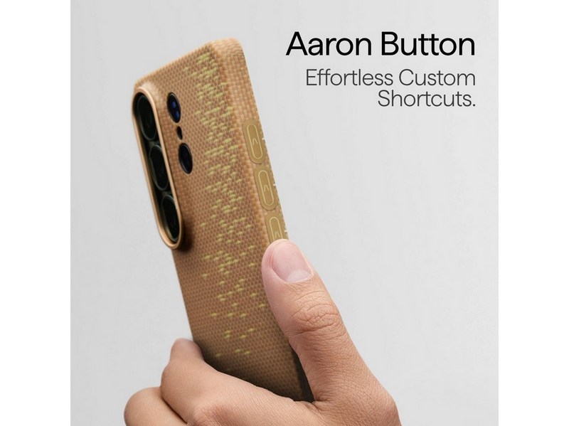 PITAKA Edge Case - Golden Glint Aaron Button - Samsung Galaxy S26 Ultra