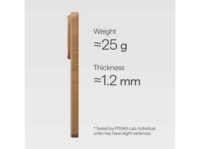 PITAKA Edge Case - Golden Glint Aaron Button - Samsung Galaxy S26 Ultra