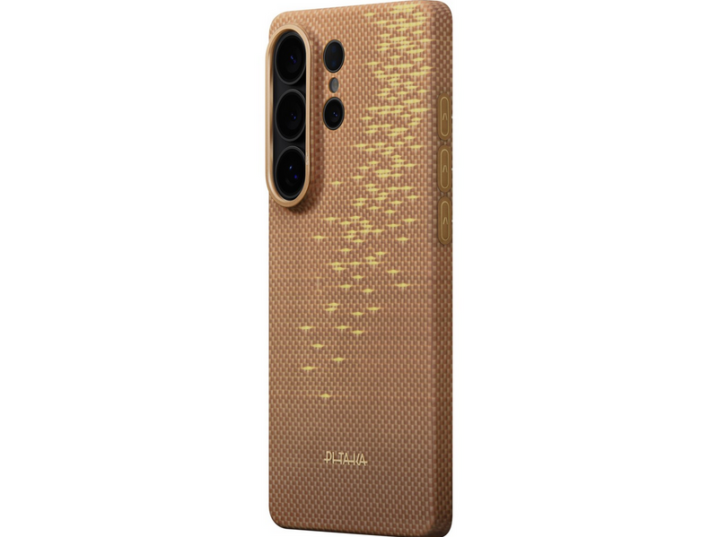 PITAKA Edge Case - Golden Glint Aaron Button - Samsung Galaxy S26 Ultra