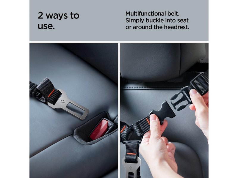 Spigen Universal Car Seat Belt Holder For Pet PS100 - black