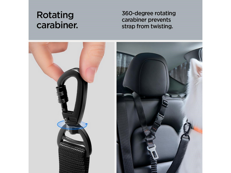 Spigen Universal Car Seat Belt Holder For Pet PS100 - black