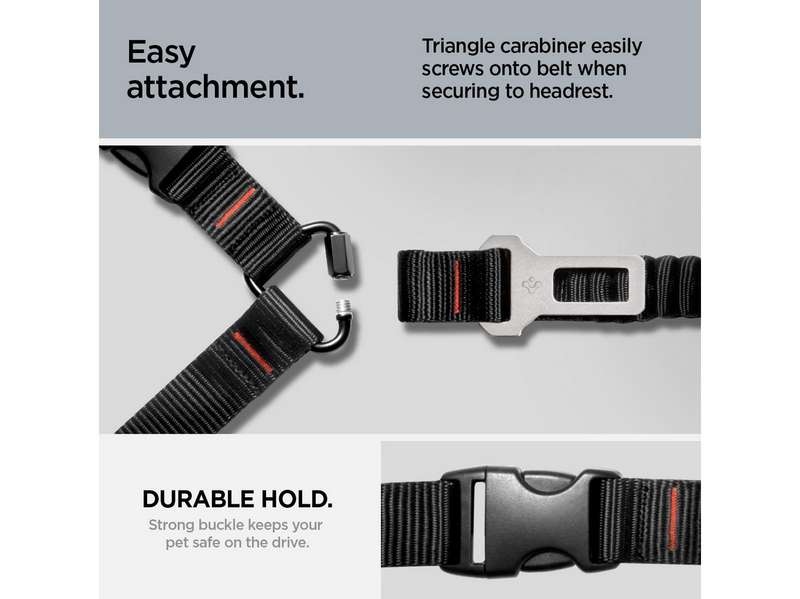 Spigen Universal Car Seat Belt Holder For Pet PS100 - black