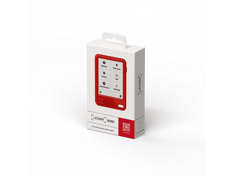 Ledger Nano Gen 5 Cherry Red Crypto Hardware Wallet with Recovery Key