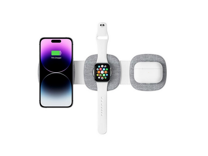 Tech-Protect QI15W-A32 3in1 Inductive Charger with MagSafe for Smartphone / Apple Watch / AirPods - Grey