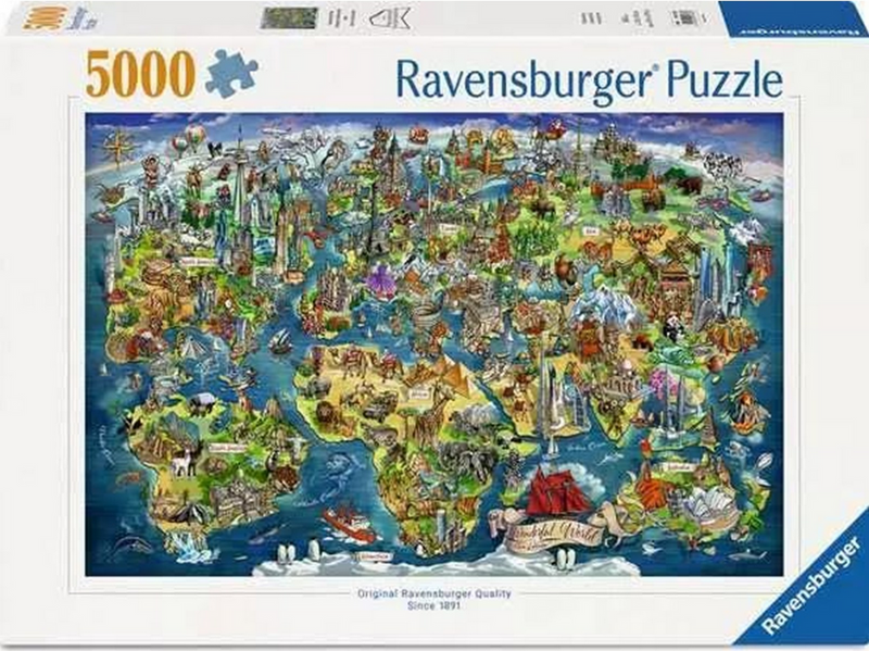 Ravensburger World Map 5000p - 14+