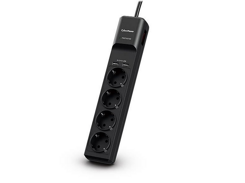 CyberPower P0420SUD0-DE - 4-Port Surge Protection (with 2 x USB-A Ports)