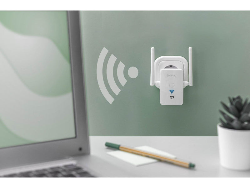 DIGITUS DN-7072 300 Mbps Wireless Repeater / Access Point 2.4 GHz + USB Charging Port