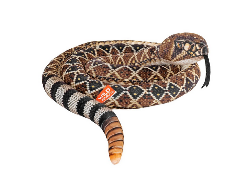 Wild Republic Plush Toy Living Earth Snakes 152 cm Western Diamondback Rattlesnake