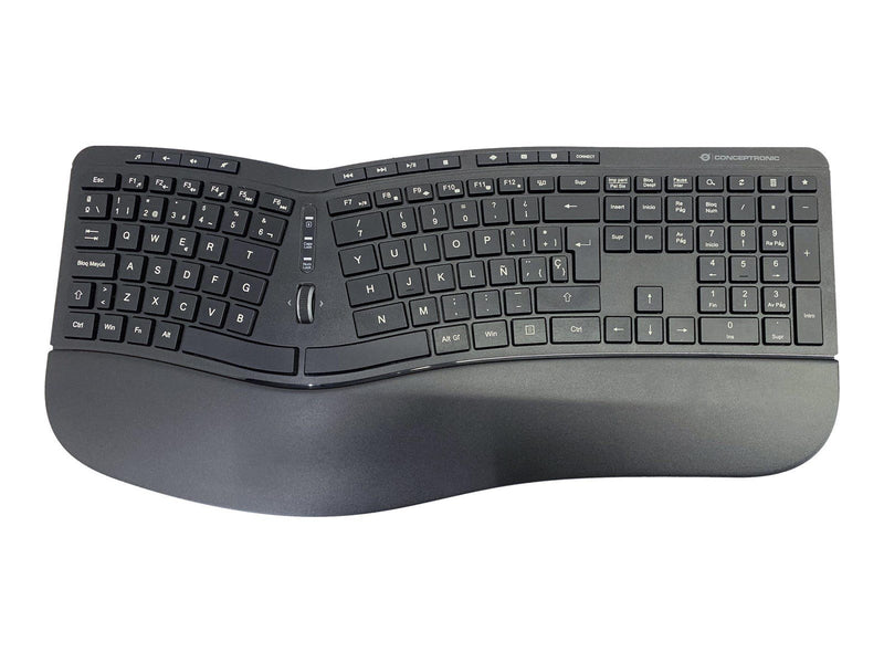 Conceptronics Conceptronic ORAZIO02ES ERGO - keyboard and mouse set - Spanish - black - Tastatur & Maus Set - Spanisch - Schwarz