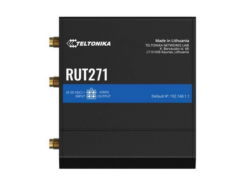 Teltonika RUT271 Redcap 5G Router (RUT271200000 / Standard package with Universal PSU) - Wireless router N Standard - 802.11n
