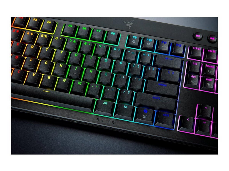 Razer BlackWidow V4 Low-Profile HyperSpeed - Yellow Mechanical (Smooth and Linear) - Gaming Tastatur - Full-Size - Englisch (US) - Schwarz