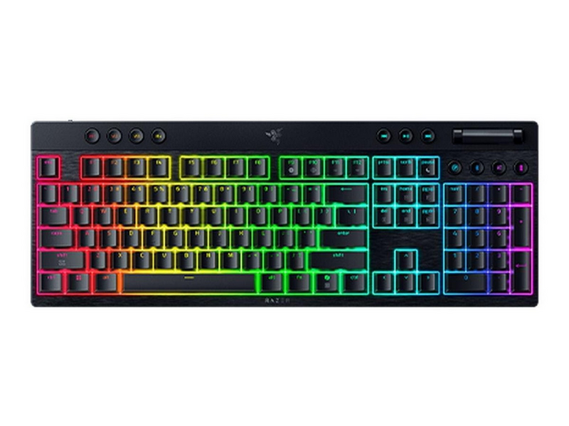 Razer BlackWidow V4 Low-Profile HyperSpeed - Yellow Mechanical (Smooth and Linear) - Gaming Tastatur - Full-Size - Englisch (US) - Schwarz