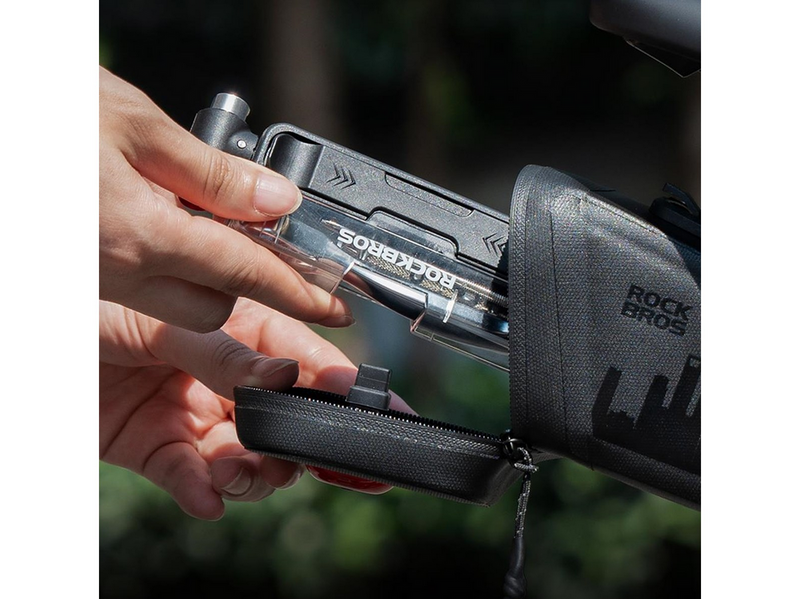Rockbros Multitool Bike Tool Set with CO2 Pump and Ratchet Wrench - Black
