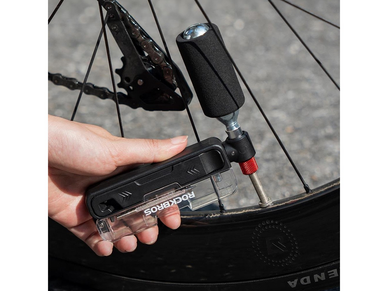 Rockbros Multitool Bike Tool Set with CO2 Pump and Ratchet Wrench - Black