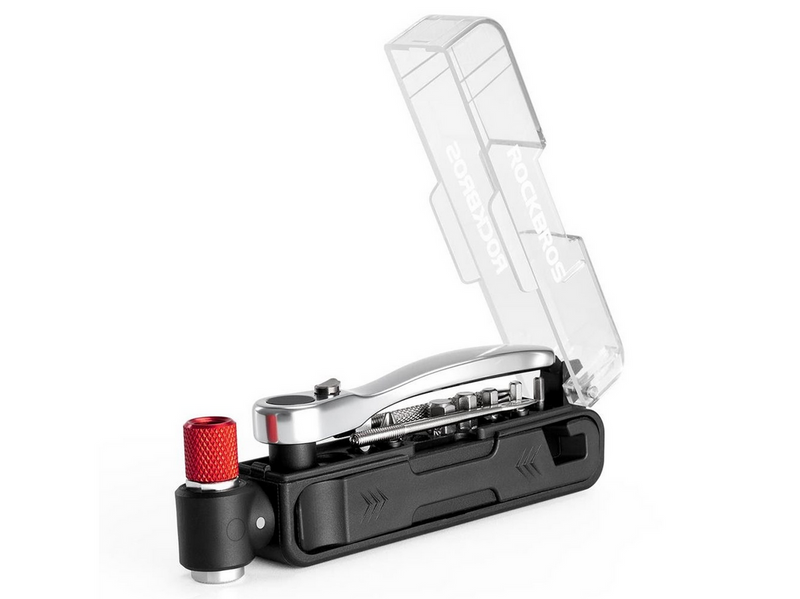 Rockbros Multitool Bike Tool Set with CO2 Pump and Ratchet Wrench - Black