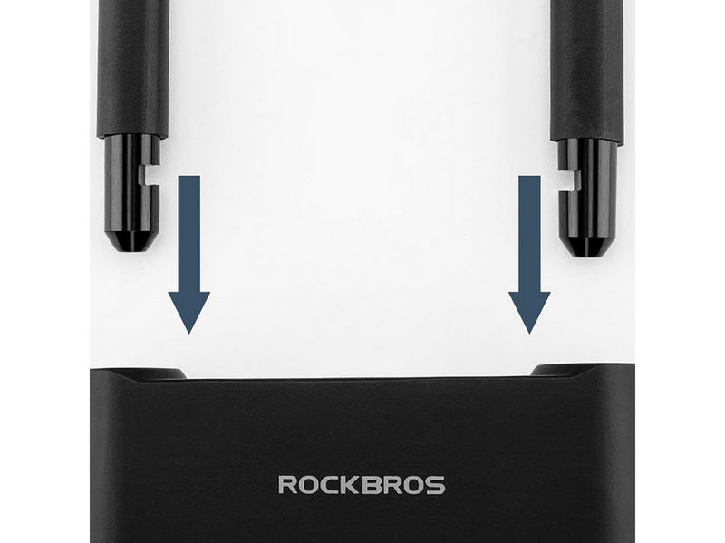 Rockbros 32210818001 SMART Bicycle Lock with Fingerprint Reader and Bluetooth Connectivity - Black