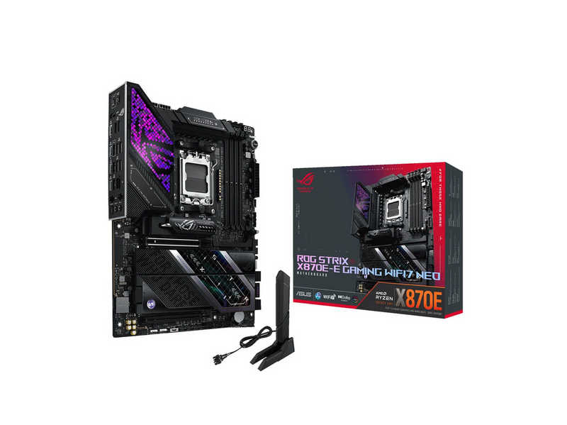 ASUS ROG STRIX X870E-E GAMING WIFI7 NEO Mainboard - AMD X870E - AMD AM5 - DDR5 RAM - ATX