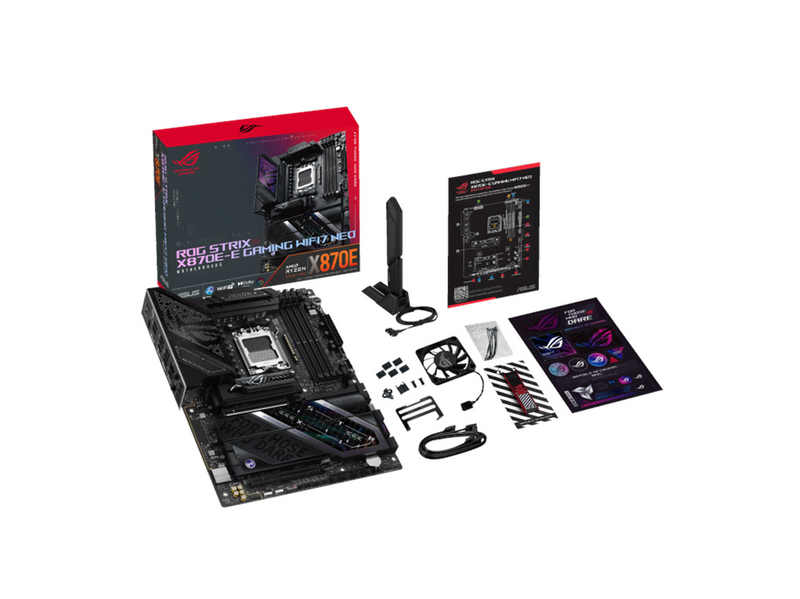 ASUS ROG STRIX X870E-E GAMING WIFI7 NEO Mainboard - AMD X870E - AMD AM5 - DDR5 RAM - ATX
