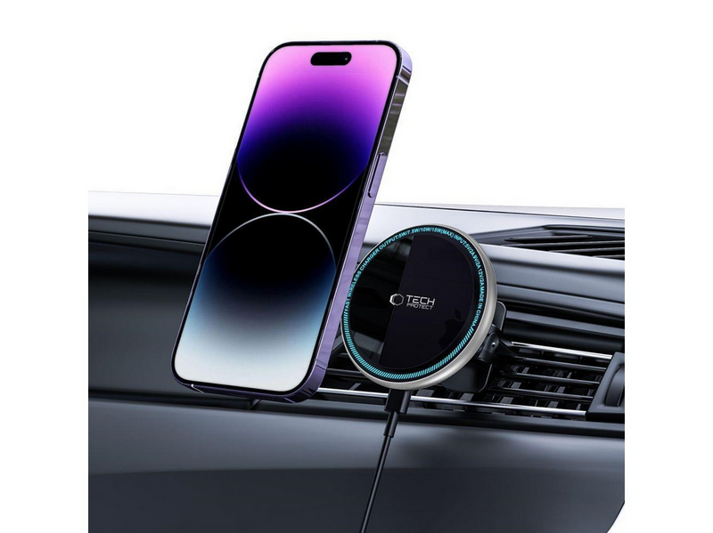 Tech-Protect A2 Car Phone Holder with MagSafe 15W Inductive Charger for Air Vent - Blackmo