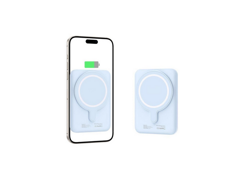 Tech-Protect LifeMag PB10 Power Bank with MagSafe 5000mAh 15W USB-C Port - Blue + USB-C Cable - 5000 mAh