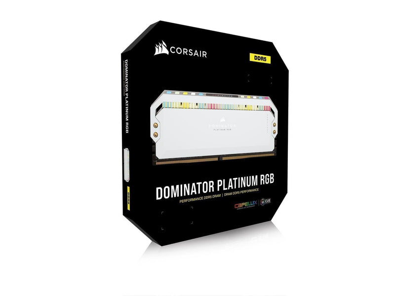 Corsair Dominator Platinum RGB DDR5-5200 - 32GB - CL40 - Dual Channel (2 pcs) - Intel XMP - Weiß mit RGB