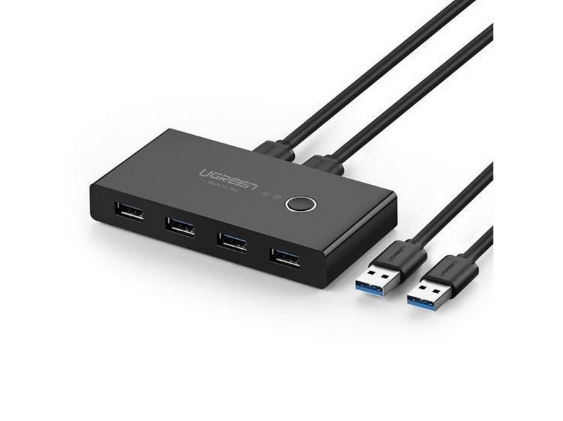 UGREEN switch box HUB switch 4x USB 3.2 Gen 1 USB splitter for two computers black (US216 30768) USB-Hubs - USB 3.2