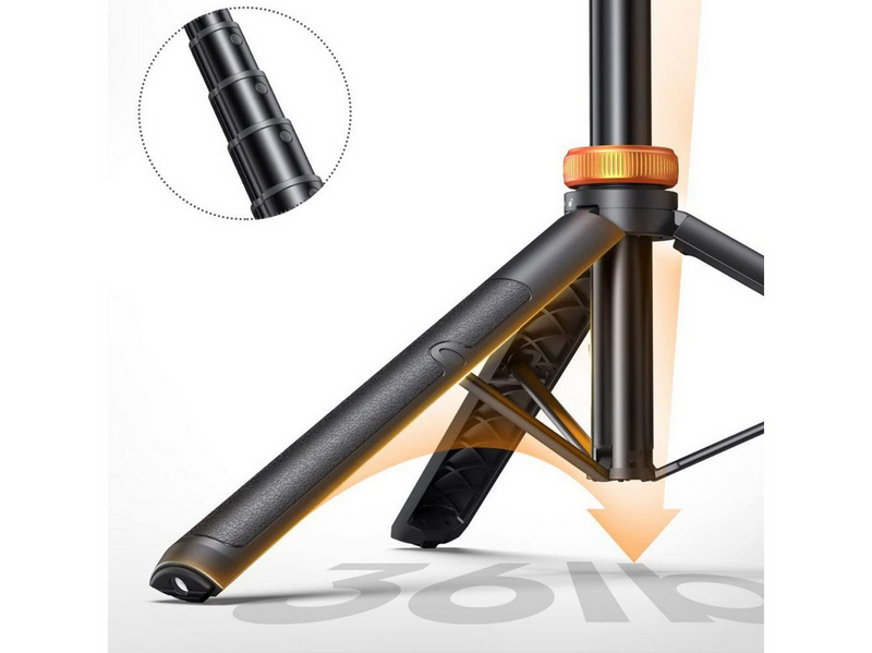 Tech-Protect L03S Bluetooth Selfie Stick with Remote Control Tripod up to 148cm and 180 Head - Black