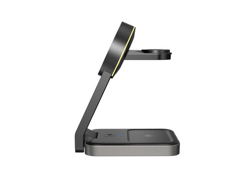 Tech-Protect QI15W-A28 MagSafe 3in1 Inductive Charger with Stand for Smartphone / Apple Watch / AirPods - Black