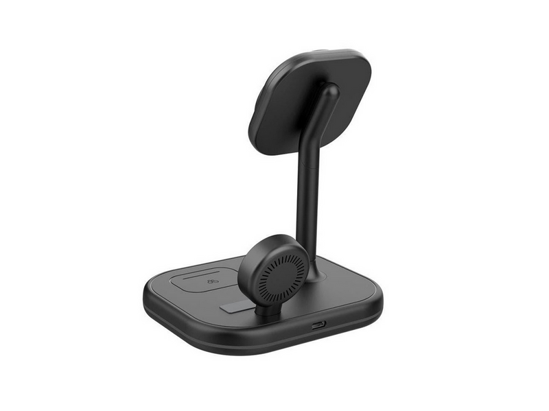 Tech-Protect QI15W-A27 3in1 Inductive Charger with MagSafe Stand for Smartphone / Apple Watch / AirPods - Black