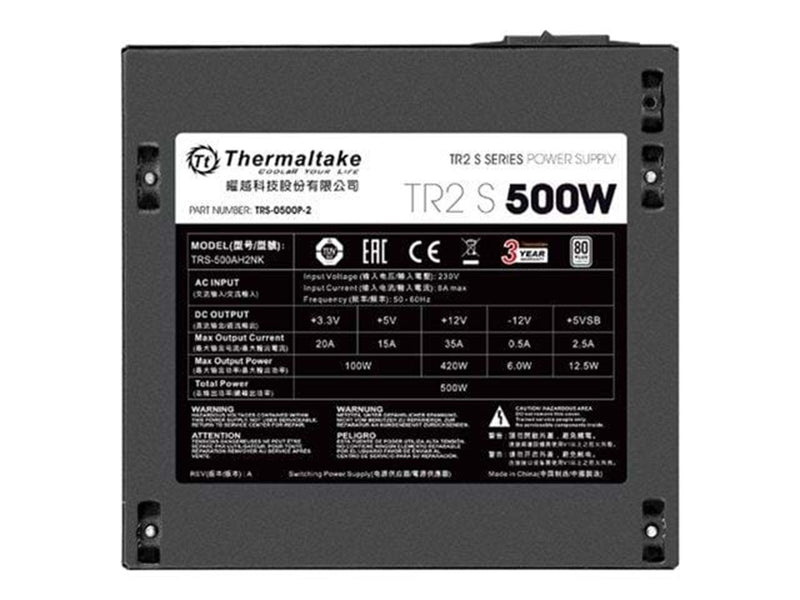 Thermaltake TR2 S 500W Netzteile - 500 Watt - 120 mm - ATX - 80 Plus White (bis zu 80% effektiv)