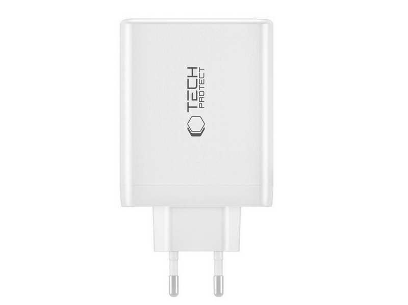 Tech-Protect NC100W-GAN GaN 3x USB-C PD 100W / USB-A QC 3.0 Charger - Black