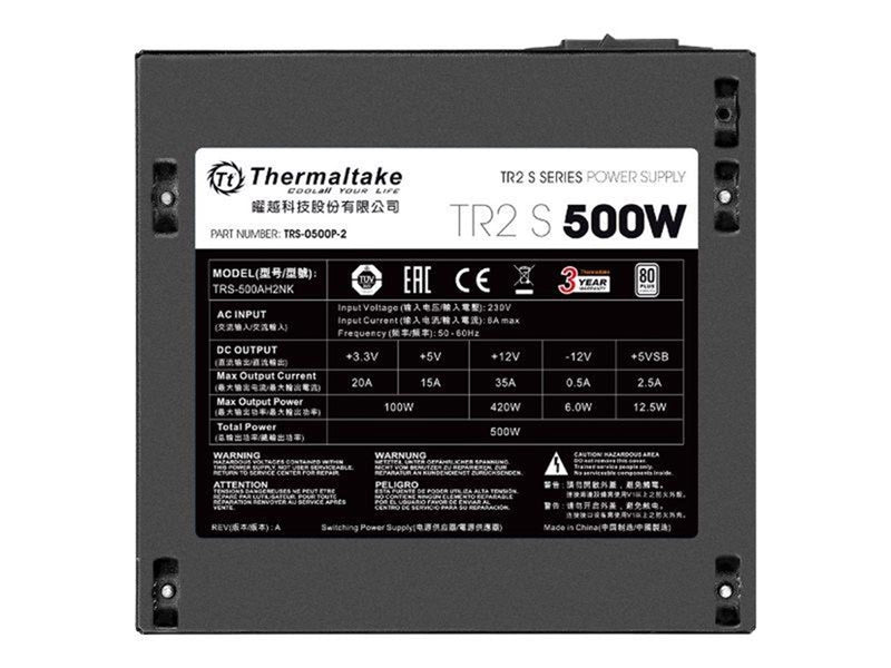 Thermaltake TR2 S 500W Netzteile - 500 Watt - 120 mm - ATX - 80 Plus White (bis zu 80% effektiv)