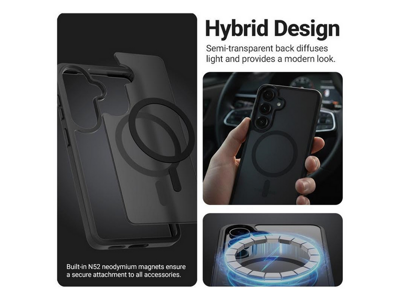 CRONG Hybrid Matte Magnetic - Samsung Galaxy A57 - Black