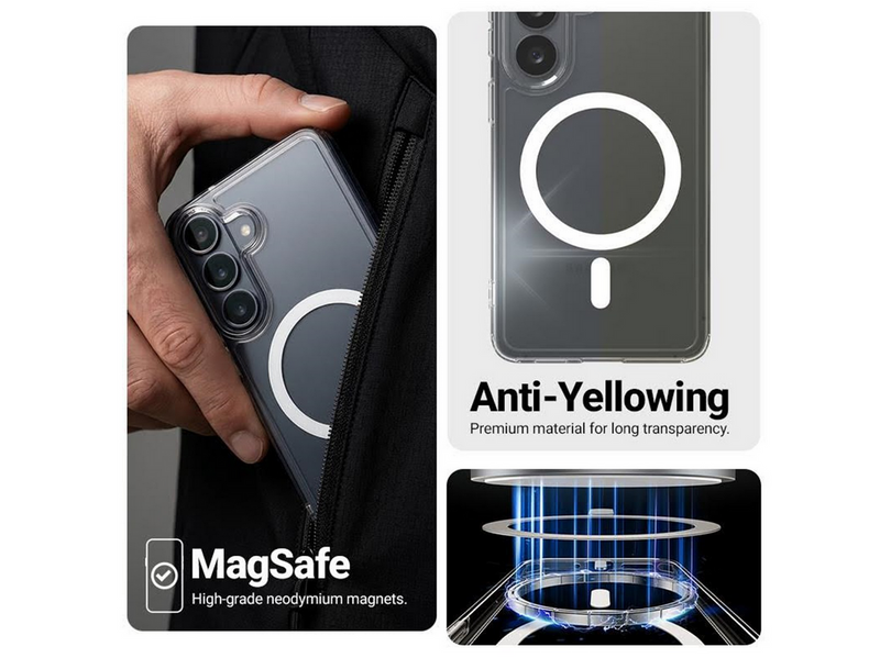 CRONG Hybrid Clear Magnetic - MagSafe Case for OnePlus 15 (Clear)